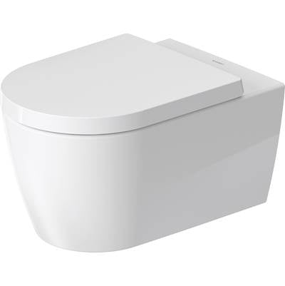 Duravit 2579092092 - Duravit Me By Starck 1.28/0.8 Gpf Dual Flush Ada Compliant Compact Elongated Wall Mounted Toilet In White With Hygieneglaze - Seat, Actuator, And In-Wall Tank And Carrier Sold Separately