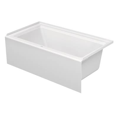 Duravit 700353000000090 - Duravit Architec 60" X 32" Rectangular Alcove Bathtub In White Acrylic With Right Drain, Drain Sold Separately
