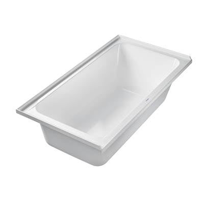 Duravit 700406000000090 - Duravit D-Code 60" X 32" Rectangular Drop In Bathtub In White Acrylic With Left Drain, Drain Sold Separately