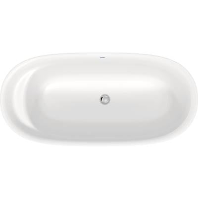 Duravit 700459000000090 - Duravit Cape Cod 65" X 30 3/4" Oval Freestanding Bathtub In White Solid Surface With Center Drain, Drain Included