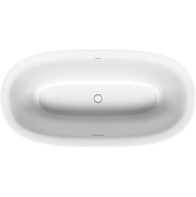 Duravit 700468000000090 - Duravit White Tulip 63" X 31 1/2" Oval Freestanding Bathtub In White Acrylic With Center Drain, Drain Included