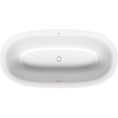 Duravit 700469000000090 - Duravit White Tulip 70 7/8" X 35 3/8" Oval Freestanding Bathtub In White Acrylic With Center Drain, Drain Included