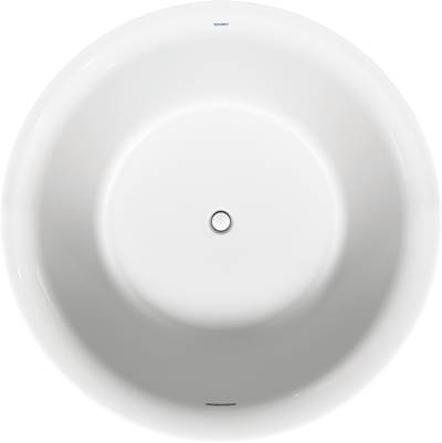 Duravit 700470000000090 - Duravit White Tulip 55 1/8" X 55 1/8" Round Freestanding Bathtub In White Acrylic With Center Drain, Drain Included