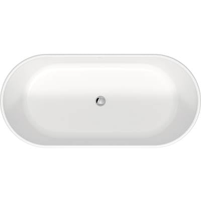 Duravit 700477000000090 - Duravit D-Neo 63" X 29 1/2" Oval Freestanding Bathtub In White Solid Surface With Center Drain, Drain Included