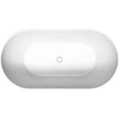 Duravit 700524000000090 - Duravit No.1 58 1/4" X 29 1/2" Oval Freestanding Bathtub In White Acrylic With Center Drain, Drain Included