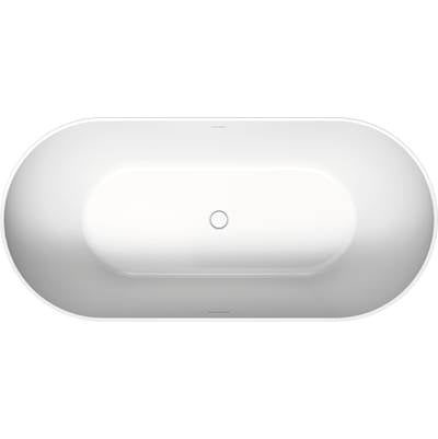 Duravit 700525000000090 - Duravit No.1 63" X 29 1/2" Oval Freestanding Bathtub In White Acrylic With Center Drain, Drain Included
