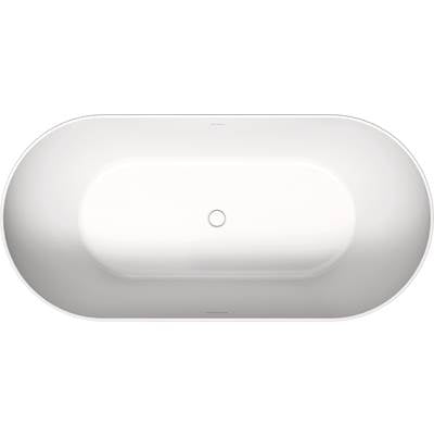 Duravit 700526000000090 - Duravit No.1 66 1/8" X 31 1/2" Oval Freestanding Bathtub In White Acrylic With Center Drain, Drain Included