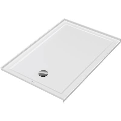 Duravit 720244000000090 - Duravit Architec 54" X 36" Rectangular Acrylic Single Threshold Shower Base In White With Left Drain, Drain Sold Separately