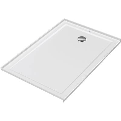Duravit 720245000000090 - Duravit Architec 54" X 36" Rectangular Acrylic Single Threshold Shower Base In White With Right Drain, Drain Sold Separately