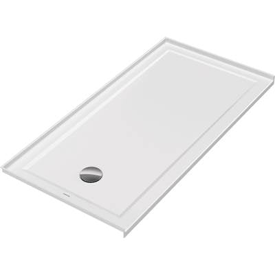 Duravit 720246000000090 - Duravit Architec 60" X 30" Rectangular Acrylic Single Threshold Shower Base In White With Left Drain, Drain Sold Separately