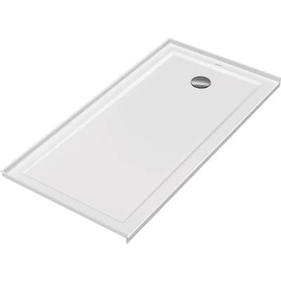 Duravit 720247000000090 - Duravit Architec 60" X 30" Rectangular Acrylic Single Threshold Shower Base In White With Right Drain, Drain Sold Separately