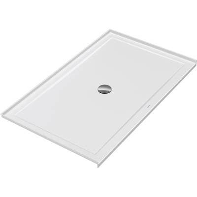 Duravit 720250000000090 - Duravit Architec 60" X 36" Rectangular Acrylic Single Threshold Shower Base In White With Center Drain, Drain Sold Separately