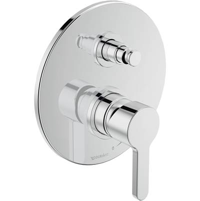 Duravit B05290012U10 - Duravit C.1 Pressure Balance Shower Trim With Diverter In Chrome, Valve Sold Separately
