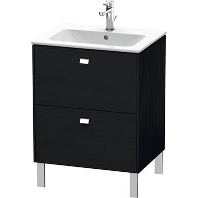 Duravit BR440101016 - Duravit Brioso 24 3/8" Wall Mount Two Drawer Single Vanity Cabinet In Black Oak, Sink Sold Separately