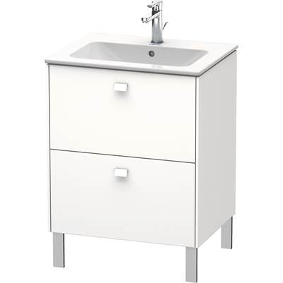 Duravit BR440101818 - Duravit Brioso 24 3/8" Wall Mount Two Drawer Single Vanity Cabinet In Matte White, Sink Sold Separately