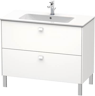 Duravit BR440301818 - Duravit Brioso 40 1/8" Wall Mount Two Drawer Single Vanity Cabinet In Matte White, Sink Sold Separately