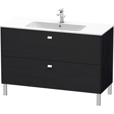 Duravit BR440401016 - Duravit Brioso 48" Wall Mount Two Drawer Single Vanity Cabinet In Black Oak, Sink Sold Separately