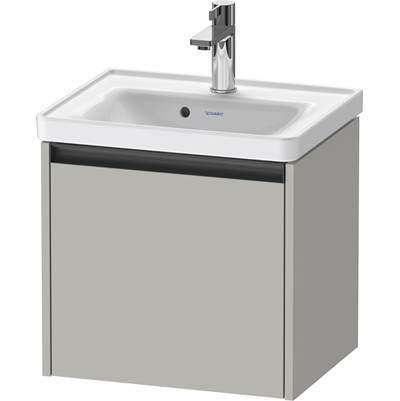 Duravit K25080007070000 - Duravit Ketho.2 19" Wall Mount One Drawer Single Vanity Cabinet In Matte Concrete Gray, Sink Sold Separately