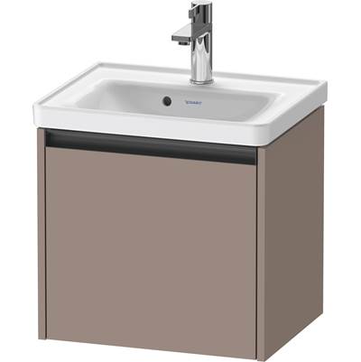Duravit K25080043430000 - Duravit Ketho.2 19" Wall Mount One Drawer Single Vanity Cabinet In Matte Basalt, Sink Sold Separately