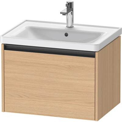Duravit K25082030300000 - Duravit Ketho.2 25" Wall Mount One Drawer Single Vanity Cabinet In Natural Oak, Sink Sold Separately