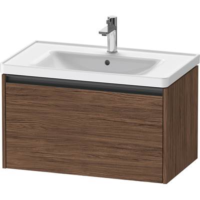 Duravit K25083021210000 - Duravit Ketho.2 30 7/8" Wall Mount One Drawer Single Vanity Cabinet In Dark Walnut, Sink Sold Separately