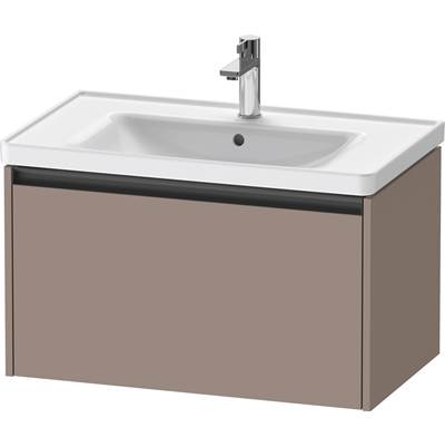Duravit K25083043430000 - Duravit Ketho.2 30 7/8" Wall Mount One Drawer Single Vanity Cabinet In Matte Basalt, Sink Sold Separately