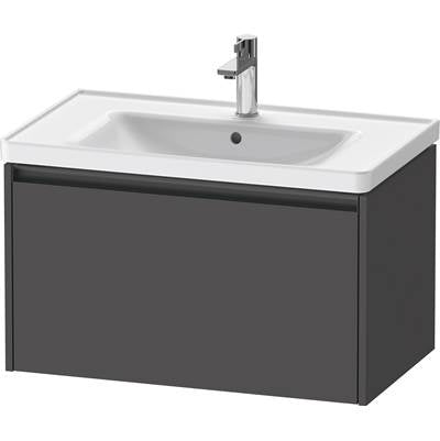 Duravit K25083049490000 - Duravit Ketho.2 30 7/8" Wall Mount One Drawer Single Vanity Cabinet In Matte Graphite, Sink Sold Separately