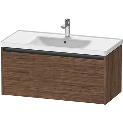 Duravit K25084021210000 - Duravit Ketho.2 38 3/4" Wall Mount One Drawer Single Vanity Cabinet In Dark Walnut, Sink Sold Separately