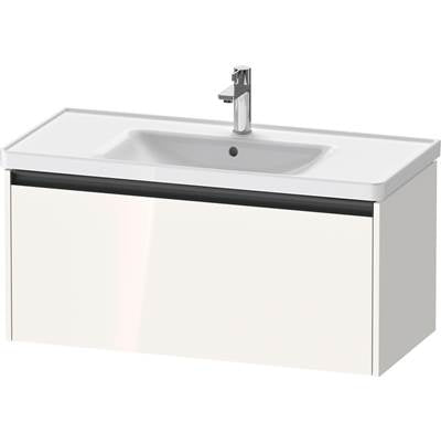 Duravit K25084022220000 - Duravit Ketho.2 38 3/4" Wall Mount One Drawer Single Vanity Cabinet In High Gloss White, Sink Sold Separately