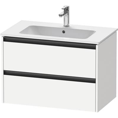 Duravit K25263018180000 - Duravit Ketho.2 31 7/8" Wall Mount Two Drawer Single Vanity Cabinet In Matte White, Sink Sold Separately