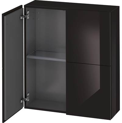 Duravit LC116704040 - Duravit L-Cube 27 1/2" X 31 1/2" Wall Mount Linen Cabinet In High Gloss Black