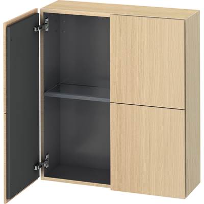 Duravit LC116707171 - Duravit L-Cube 27 1/2" X 31 1/2" Wall Mount Linen Cabinet In Mediterranean Oak