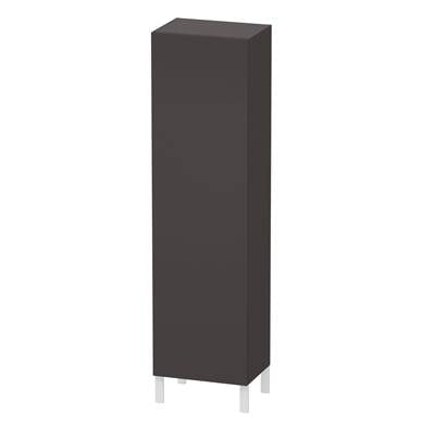 Duravit LC1181R8080 - Duravit L-Cube 19 5/8" X 69 1/4" Wall Mount Linen Cabinet In Super Matte Graphite