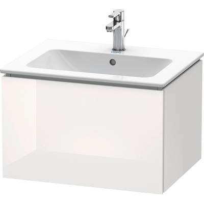 Duravit LC614002222 - Duravit L-Cube 24 3/8" Wall Mount One Drawer Single Vanity Cabinet In High Gloss White, Sink Sold Separately