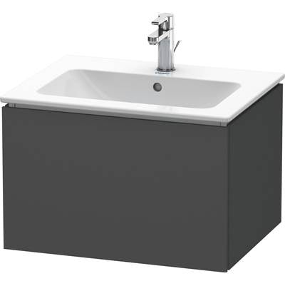 Duravit LC614004949 - Duravit L-Cube 24 3/8" Wall Mount One Drawer Single Vanity Cabinet In Matte Graphite, Sink Sold Separately