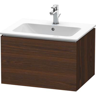 Duravit LC614006969 - Duravit L-Cube 24 3/8" Wall Mount One Drawer Single Vanity Cabinet In Brushed Walnut, Sink Sold Separately