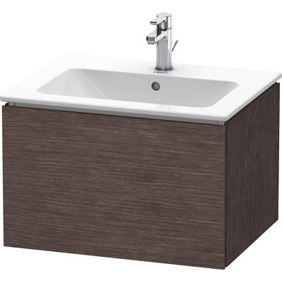 Duravit LC614007272 - Duravit L-Cube 24 3/8" Wall Mount One Drawer Single Vanity Cabinet In Brushed Dark Oak, Sink Sold Separately