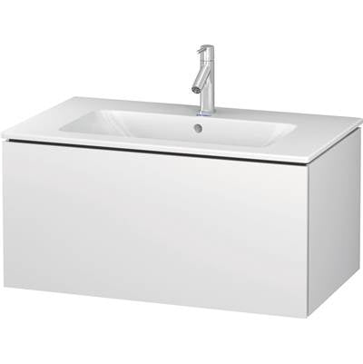 Duravit LC614101818 - Duravit L-Cube 32 1/4" Wall Mount One Drawer Single Vanity Cabinet In Matte White, Sink Sold Separately