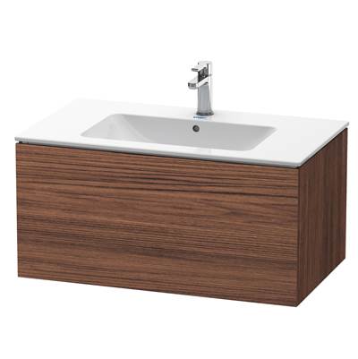 Duravit LC614102121 - Duravit L-Cube 32 1/4" Wall Mount One Drawer Single Vanity Cabinet In Dark Walnut, Sink Sold Separately