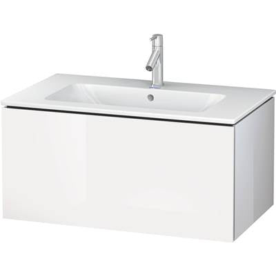 Duravit LC614102222 - Duravit L-Cube 32 1/4" Wall Mount One Drawer Single Vanity Cabinet In High Gloss White, Sink Sold Separately