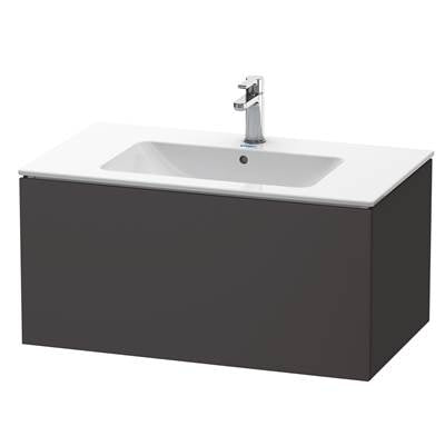 Duravit LC614108080 - Duravit L-Cube 32 1/4" Wall Mount One Drawer Single Vanity Cabinet In Super Matte Graphite, Sink Sold Separately