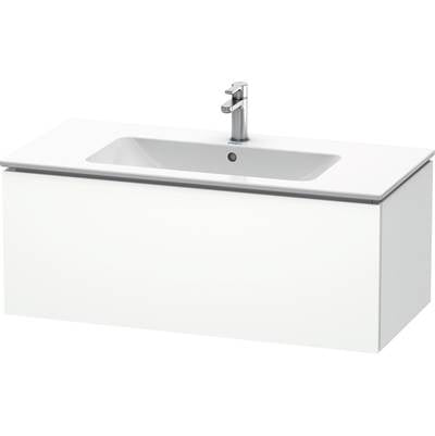 Duravit LC614201818 - Duravit L-Cube 40 1/8" Wall Mount One Drawer Single Vanity Cabinet In Matte White, Sink Sold Separately