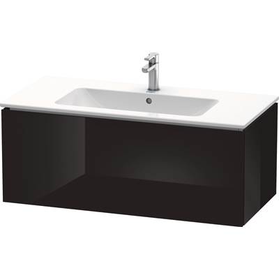 Duravit LC614204040 - Duravit L-Cube 40 1/8" Wall Mount One Drawer Single Vanity Cabinet In High Gloss Black, Sink Sold Separately