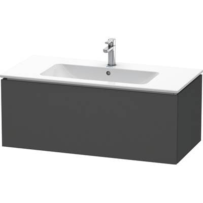 Duravit LC614204949 - Duravit L-Cube 40 1/8" Wall Mount One Drawer Single Vanity Cabinet In Matte Graphite, Sink Sold Separately