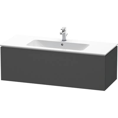 Duravit LC614304949 - Duravit L-Cube 48" Wall Mount One Drawer Single Vanity Cabinet In Matte Graphite, Sink Sold Separately