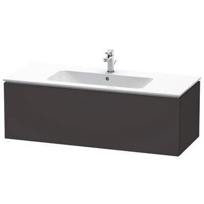 Duravit LC614308080 - Duravit L-Cube 48" Wall Mount One Drawer Single Vanity Cabinet In Super Matte Graphite, Sink Sold Separately