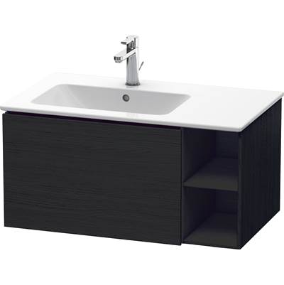 Duravit LC619101616 - Duravit L-Cube 32 1/4" Wall Mount One Drawer Single Vanity Cabinet In Black Oak, Sink Sold Separately
