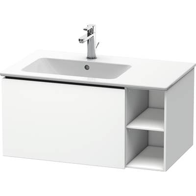 Duravit LC619101818 - Duravit L-Cube 32 1/4" Wall Mount One Drawer Single Vanity Cabinet In Matte White, Sink Sold Separately