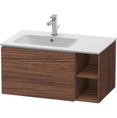 Duravit LC619102121 - Duravit L-Cube 32 1/4" Wall Mount One Drawer Single Vanity Cabinet In Dark Walnut, Sink Sold Separately