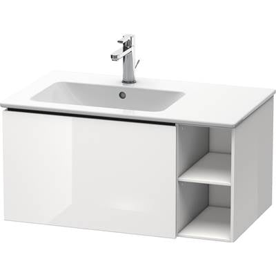 Duravit LC619102222 - Duravit L-Cube 32 1/4" Wall Mount One Drawer Single Vanity Cabinet In High Gloss White, Sink Sold Separately